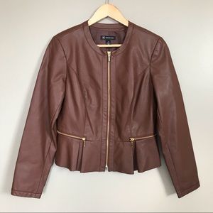 INC International Concepts • faux leather jacket